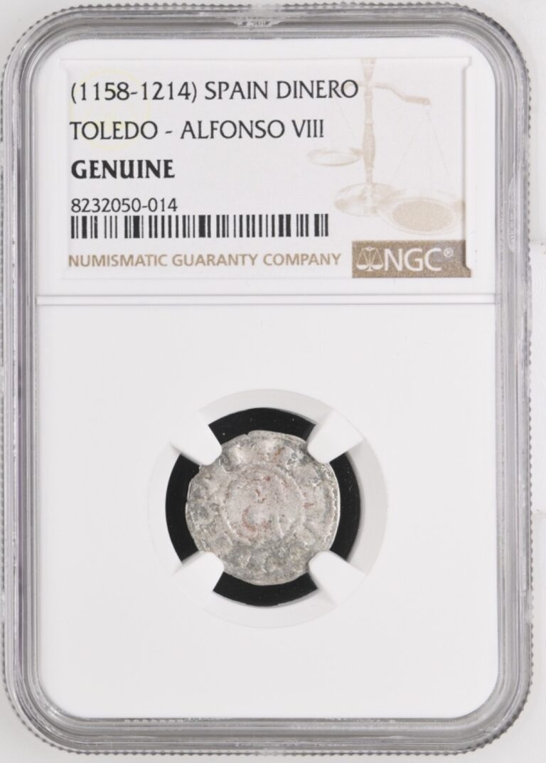 Read more about the article NGC GENUINE Alfonso VIII 1158-1214 SPAIN TOLEDO Silver Dinero