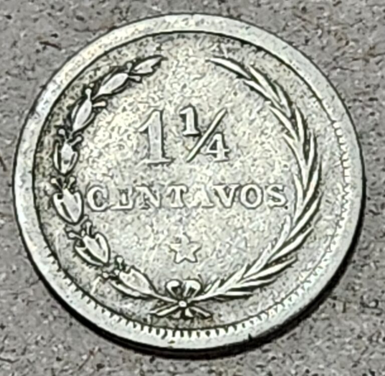 Read more about the article DOMINICAN REPUBLIC 🇩🇴 1¼ CENTAVOS COIN 1882