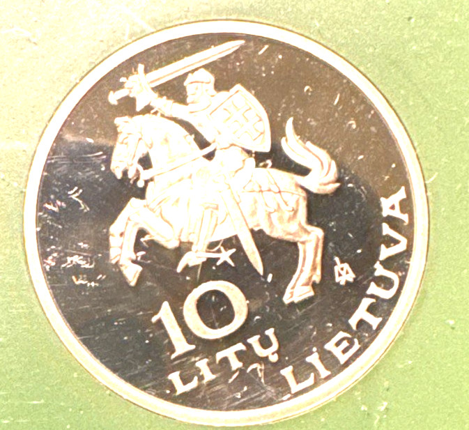 Read more about the article Lithuania 1995  proof 10 Litu KM 97 choice BU