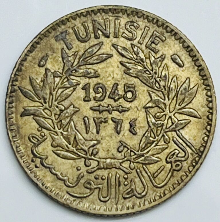 Read more about the article AH1364-1945 Tunisia Franc KM# 247 Circulated Condition