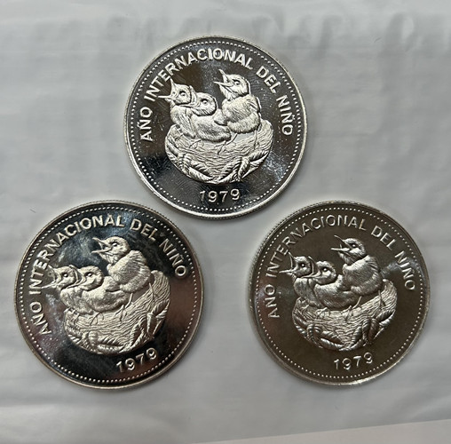Read more about the article Lot Of 3 1979 Costa Rica Baby Birds 100 Colones Silver Uncirculated Coins