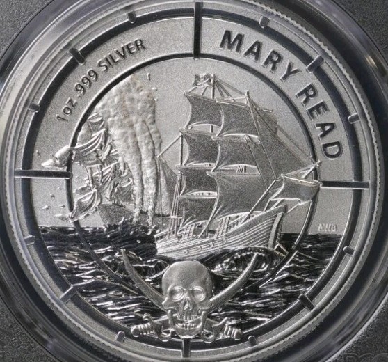 Read more about the article 1 oz Silver Solomon Islands Mary Read 2022 PIRATE TREASURE ☠️ BU Coin IN CAP ☠️