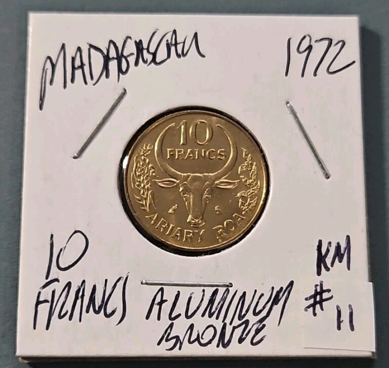 Read more about the article 1972 Madagascar 10 Francs – Malagasy Ten Francs Coin (KM.#11)