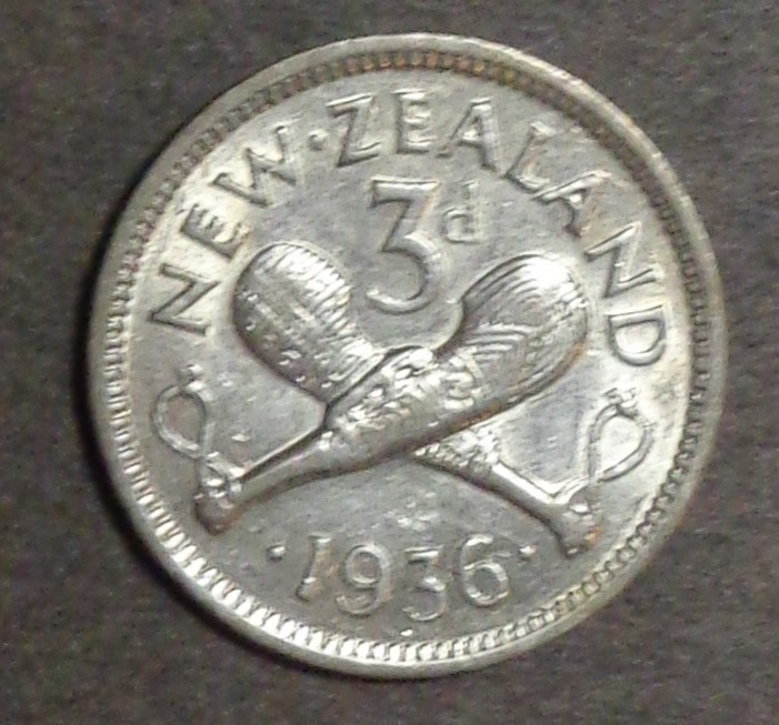 Read more about the article new zealand 1936 3 Pence Silver Coin Nice XF/AU Condition