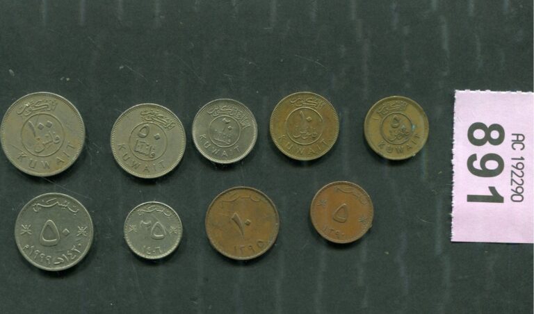 Read more about the article Lot of  9   coins of   Oman and Kuwait