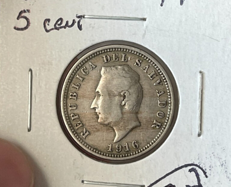 Read more about the article 1916 El Salvador 5 Centavos L2