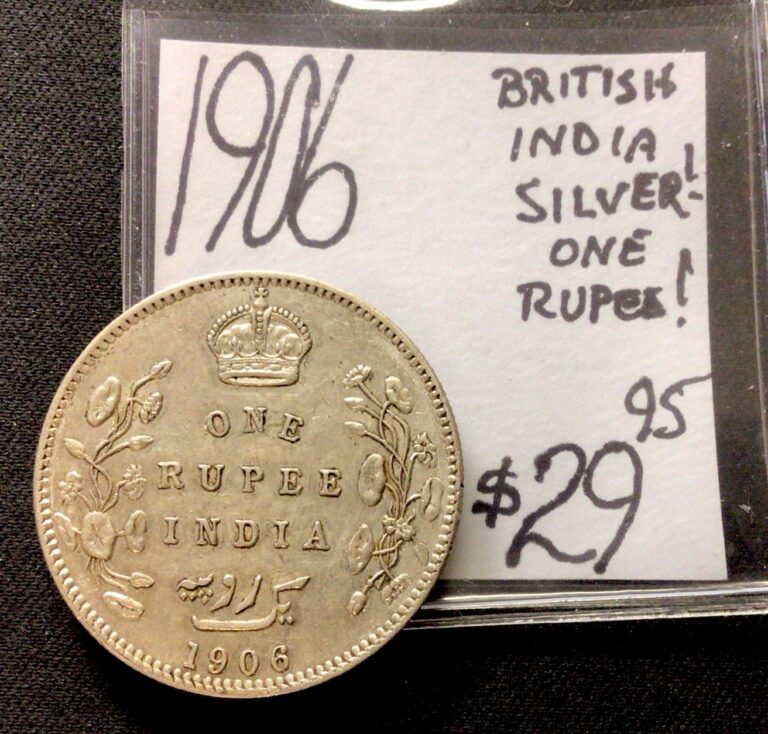 Read more about the article 1906 British India Silver! One Rupee! ENN Coins
