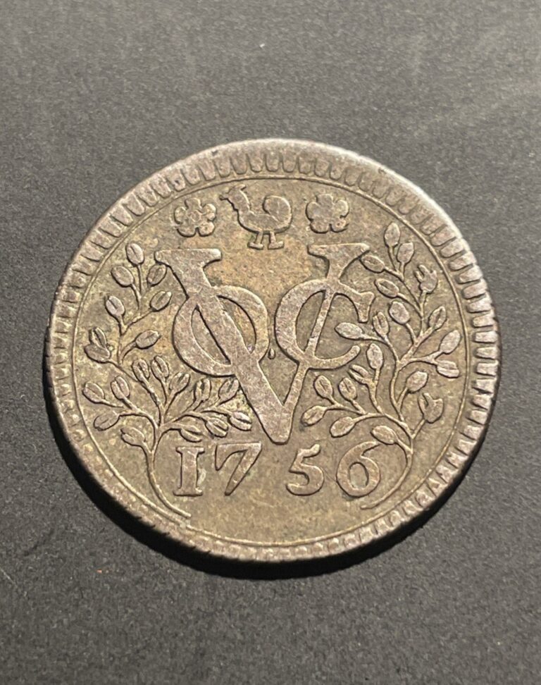 Read more about the article 1756 Dutch Netherlands Voc West Frisia New York Penny 1 Duit Nice Cond
