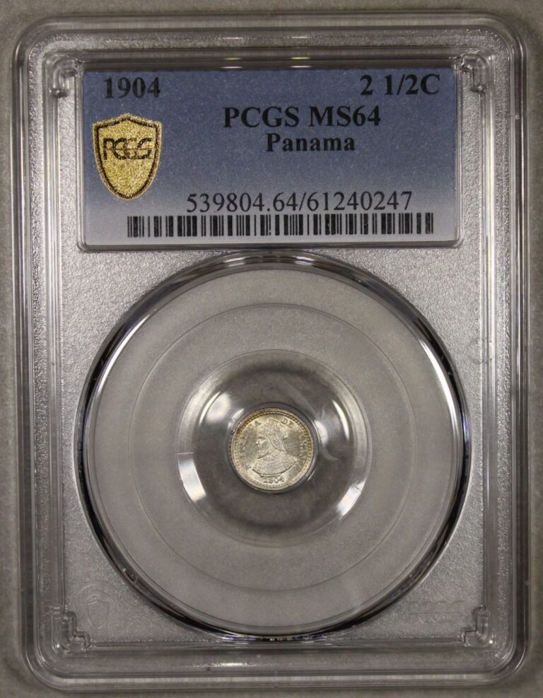 Read more about the article 1904 Panama Pill Silver 2 1/2 Centesimos Uncirculated PCGS MS64