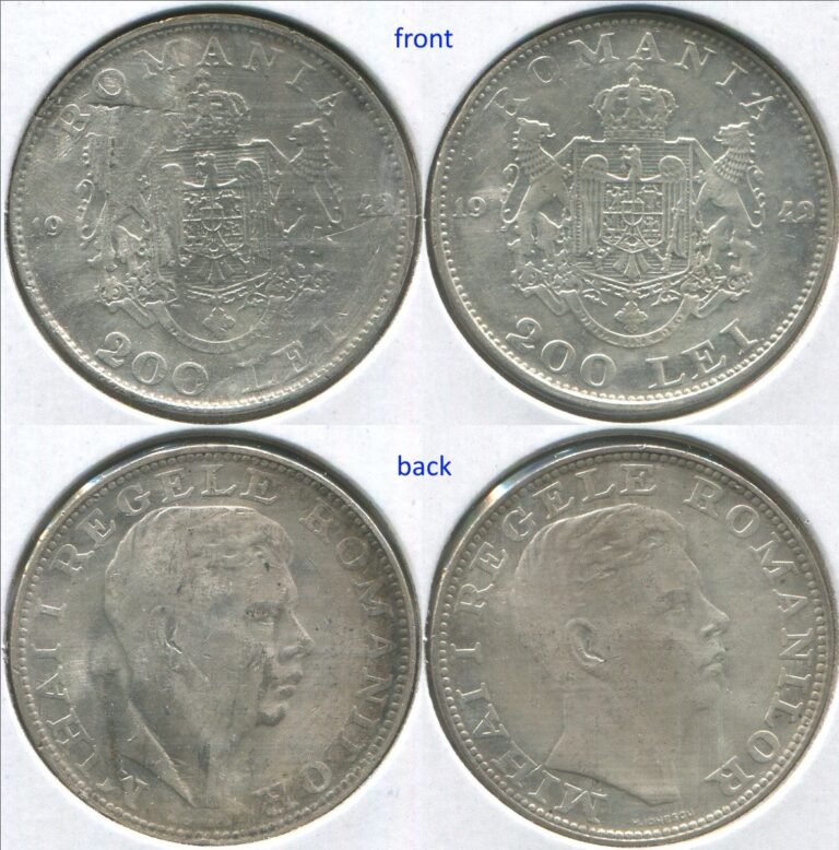 Read more about the article Romania 1942 200 Lei  lot of two silver coins KM#42. C232
