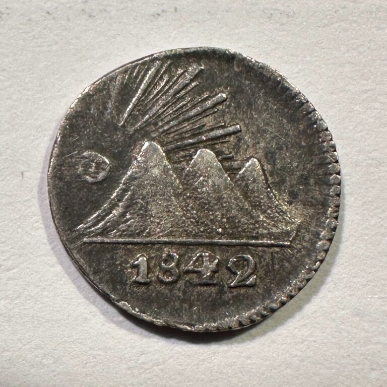 Read more about the article 1842/37 Guatemala Central American Republic 1/4 Real Cuartillo Higher Grade Type