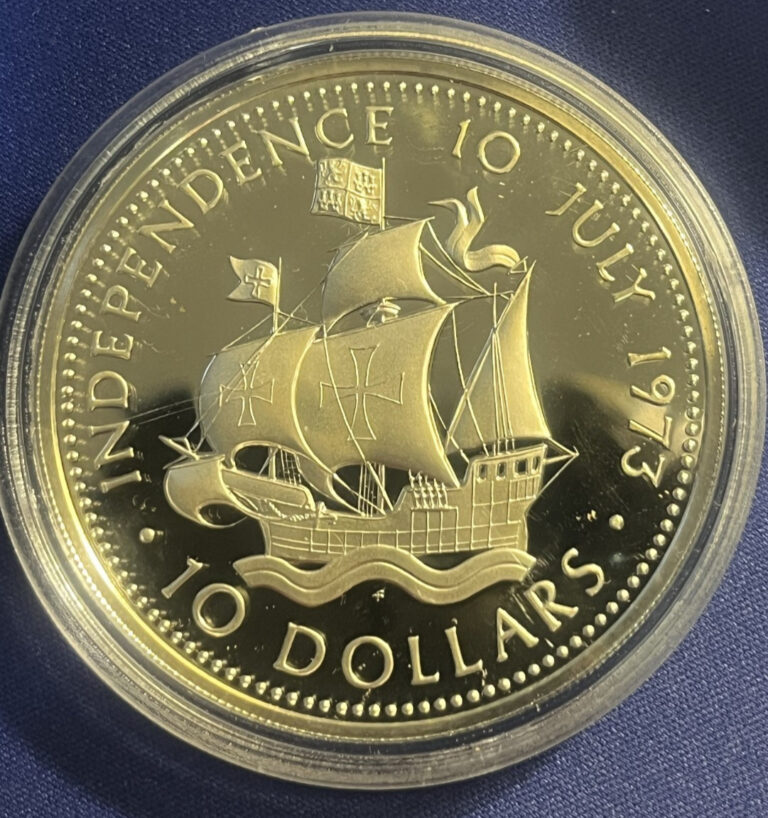 Read more about the article 1973 Bahamas $10 Silver Proof Coin • KM 42 • .925 Sterling Silver • 1.48 oz ASW