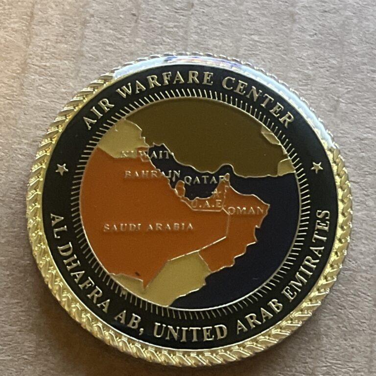 Read more about the article Air Warfare Center Al Dhafra AB  United Arab Emirates UAE Challenge Coin AA17