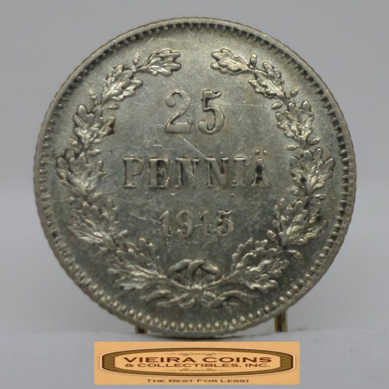 Read more about the article 1915 Finland Silver 25 Pennia –  #C54464NQ