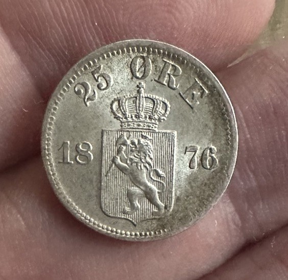 Read more about the article Norway 25 Ore 1876  Superb UNC