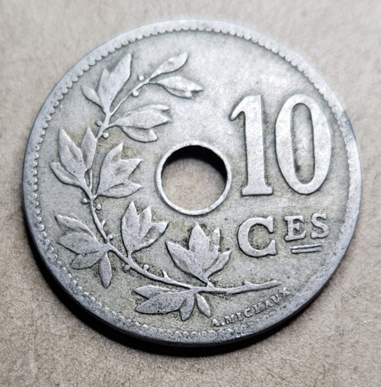 Read more about the article 1905 Belgium 10 Ten Centimes – Copper Nickel Coin – Belgian – World – Europe