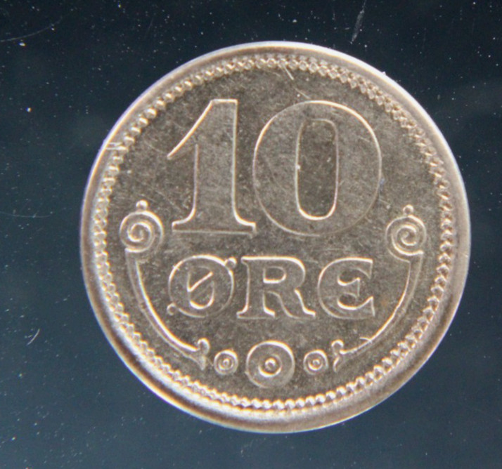 Read more about the article Denmark 10 Ore 1918 Silver coin