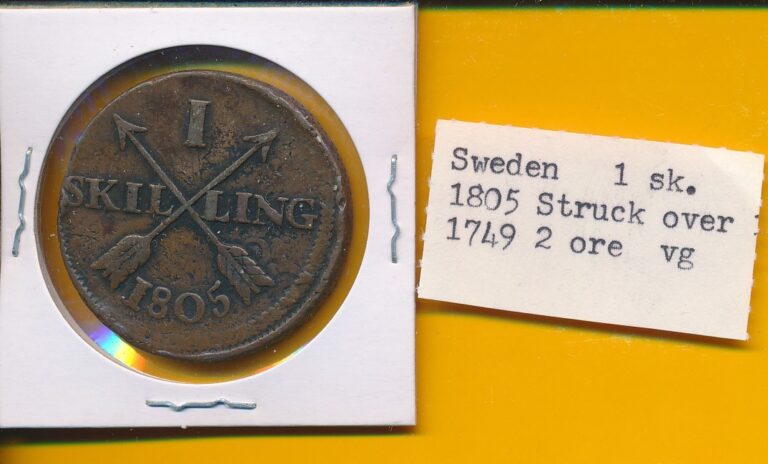 Read more about the article SWEDEN – 1 SKILLING – 1805 – 28 GRAMS LARGE  – #6092 – READ