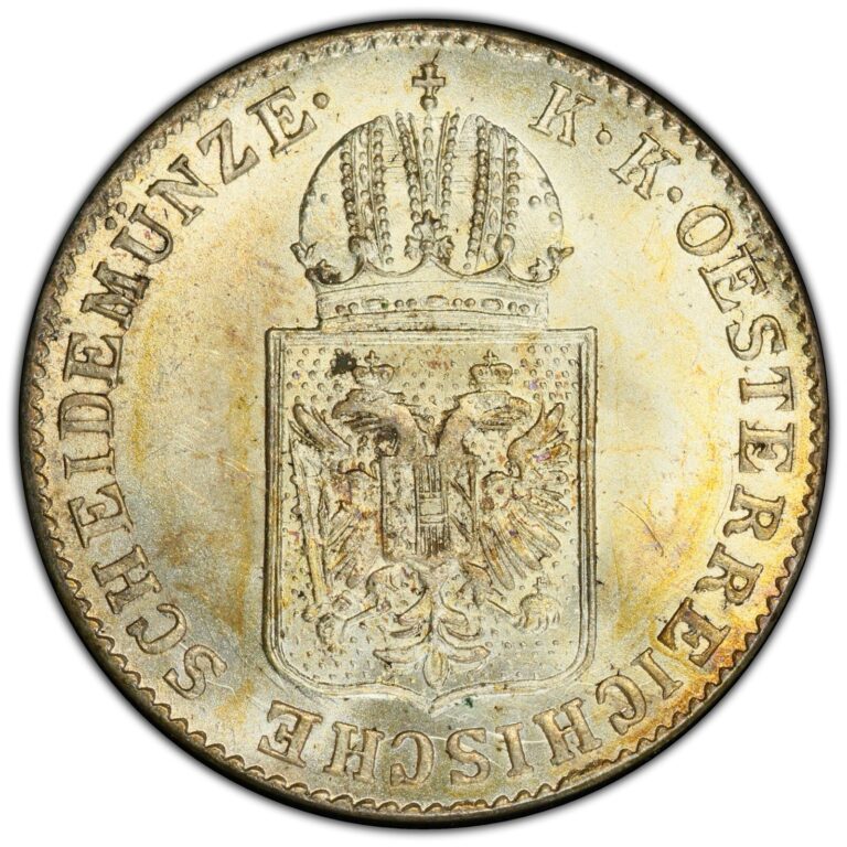 Read more about the article 1848 6 Kr Austria Pcgs Ms 63 Only 1 Graded Finer Original!!!