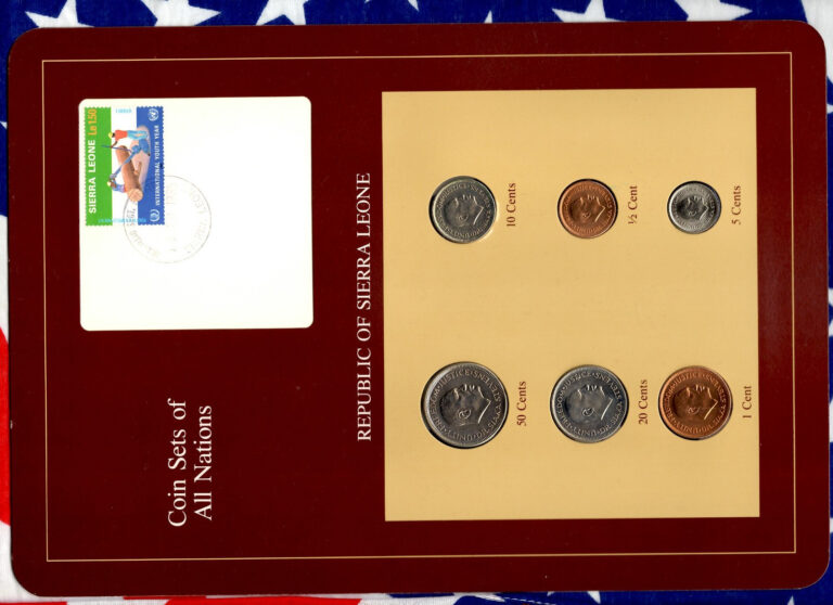 Read more about the article Coin Sets of All Nations Sierra Leone w/card 1980-1984 UNC