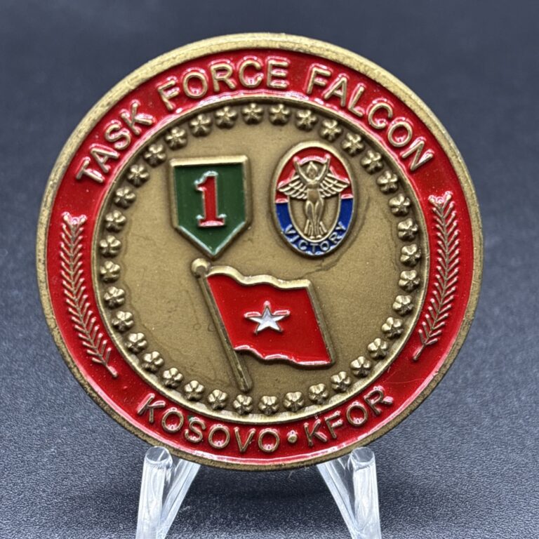 Read more about the article Task Force Falcon MNB(E) Operation Joint Guardian Kosovo-KFOR Challenge Coin