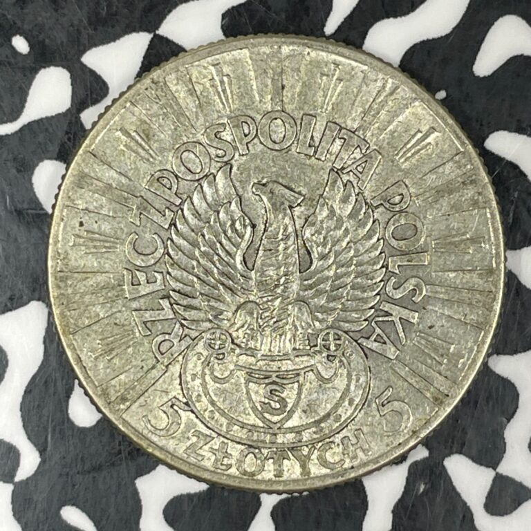 Read more about the article 1934 Poland Rifle Corps 5 Zlotych Lot#JM0498 Silver! Y#25