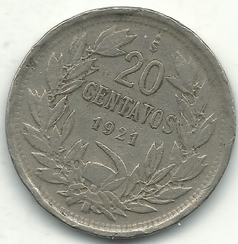 Read more about the article A VERY NICE 1921 S CHILE 20 CENTAVOS COIN-DEFIANT CONDOR ON ROCK-JAN235