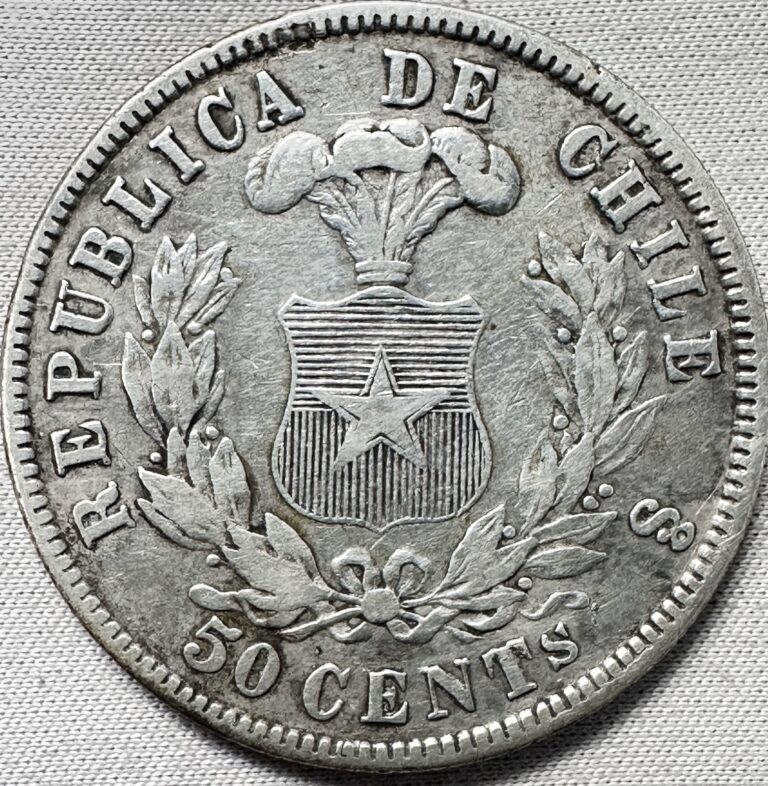 Read more about the article Chile 50 centavos 1867 Silver COIN KM 134 Scarce