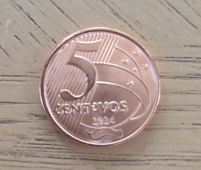 Read more about the article S7 – Brasil – Brazil 5 Centavos 2024 Brilliant Unc. Coin – Bust of Tiradente