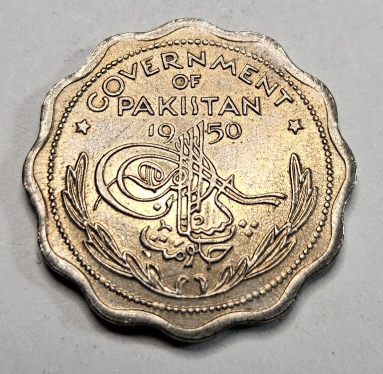 Read more about the article 1950 Pakistan 1 One Anna – Copper Nickel Coin – Pakistani – Beautiful Coin!