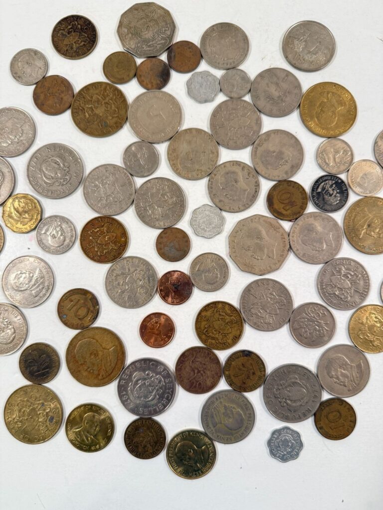 Read more about the article Lot of Various Coins Rupee Kenya Zimbabawe Seychelles Deutschland Tanzania