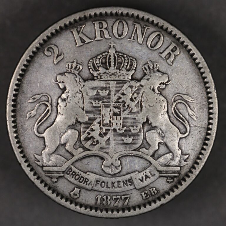 Read more about the article 1877 Sweden Silver 2 Kronor