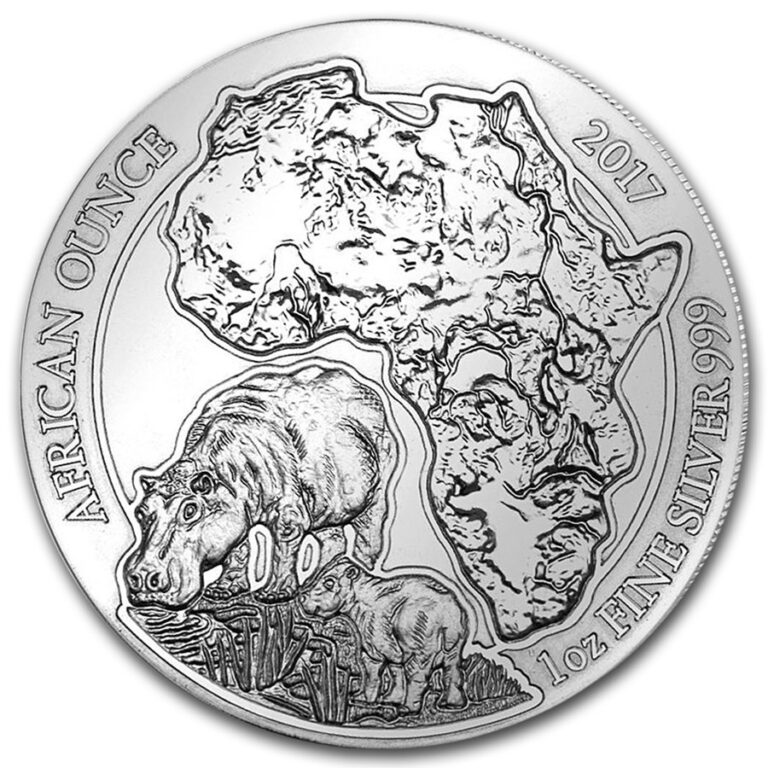 Read more about the article 2017 Rwanda 1 oz Silver African Hippo BU Mint Sealed