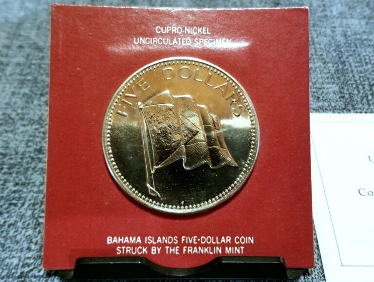 Read more about the article Brilliant Uncirculated 1975 Bahamas $5 Coin Five Dollar SEALED  Untouched  Mint!
