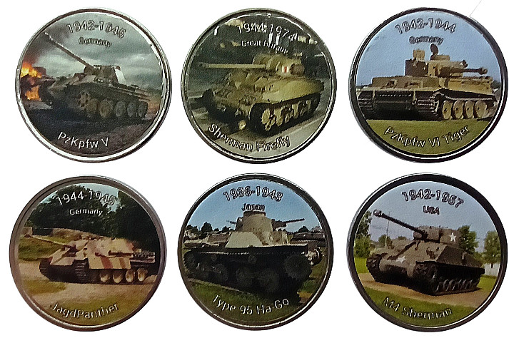 Read more about the article BENIN – SET OF 8 COINS 8 x 50 FRANCS CFA 2018 – TANKS – COLOURED