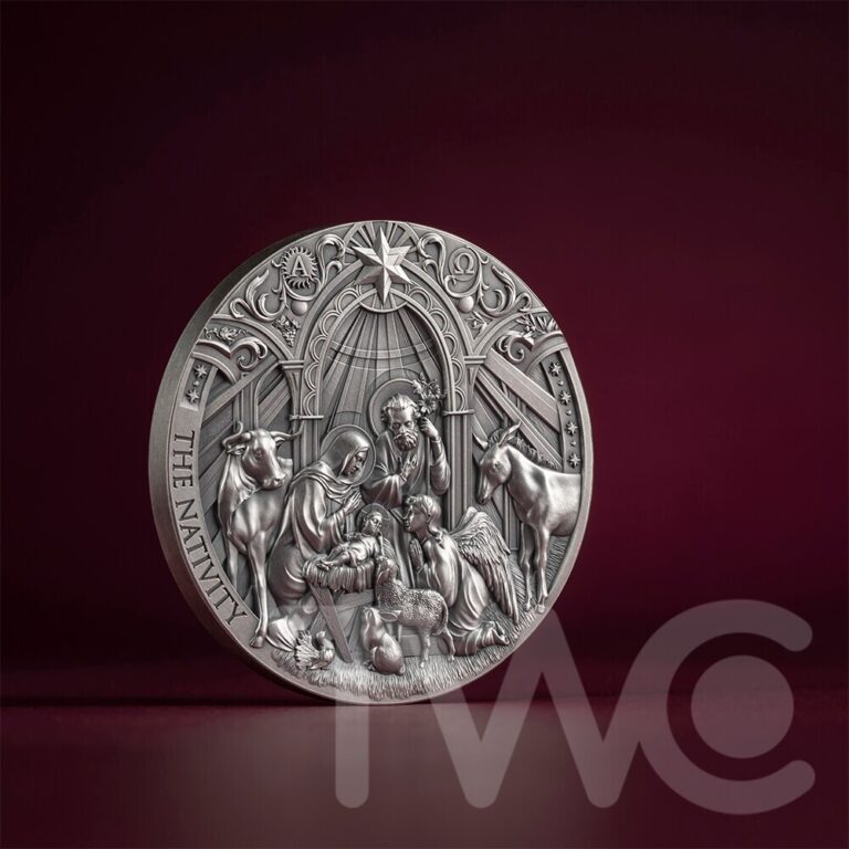 Read more about the article The Nativity Bible Stories 2 oz Antique finish Silver Coin CFA Cameroon 2024