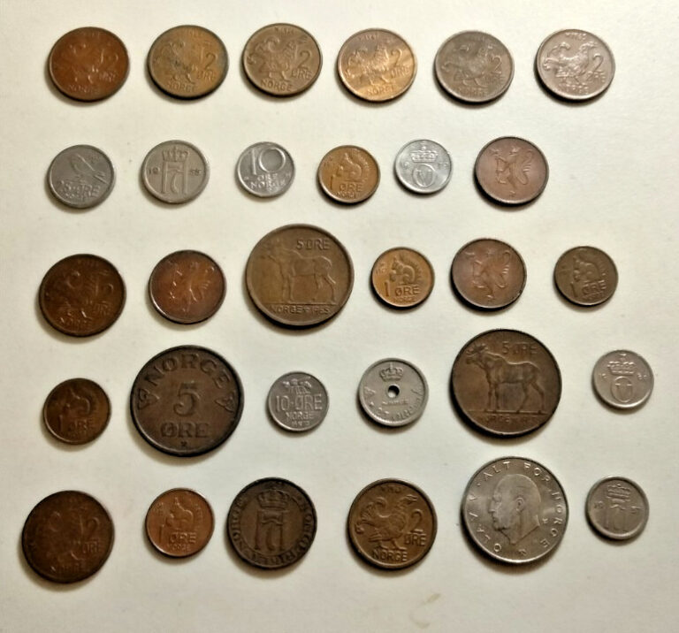 Read more about the article Norway  Coin Collection  Lot -( 30 Coins)- Nice Mix – See photos-(Lot#1617)