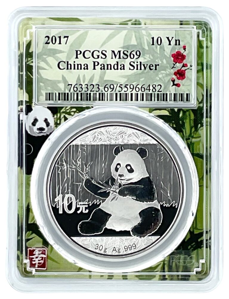 Read more about the article 2017 China 10 Yuan Silver Panda PCGS MS69 – Bamboo Picture Core