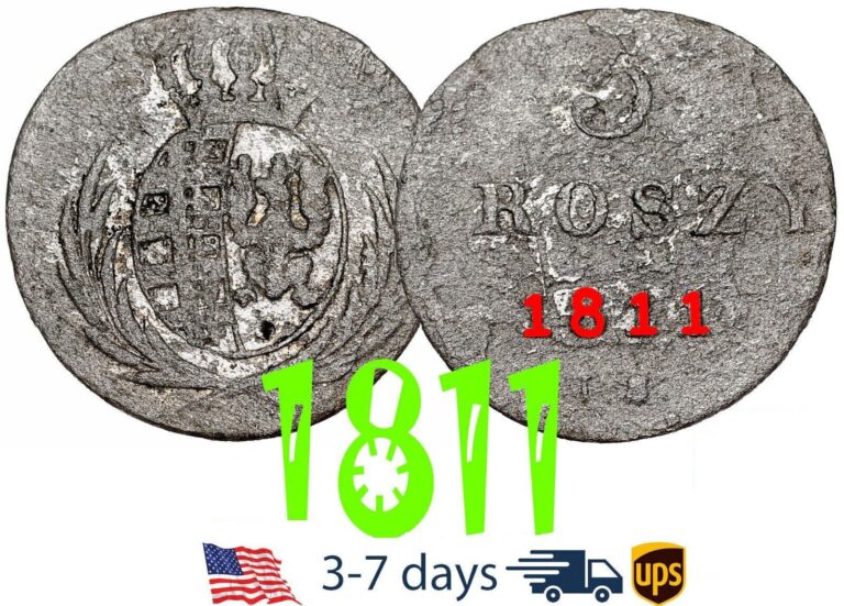 Read more about the article Poland 5 groszy GROSZE 1811 Polski Warsaw mint Silver Coin #18856