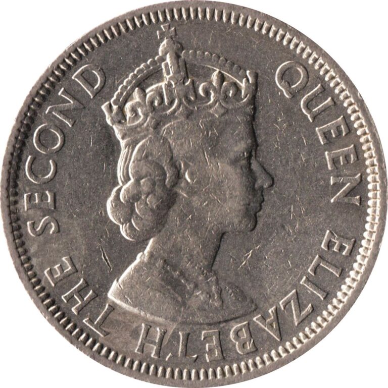 Read more about the article Mauritius 1 Rupee Coin | Queen Elizabeth II | KM35 | 1956 – 1978