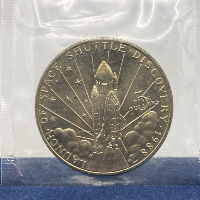 Read more about the article NEW SEALED 1988 Marshall Islands Space Shuttle Discovery $5 Commemorative Coin