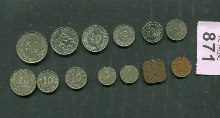 Read more about the article Lot of  13  coins of    Singapore