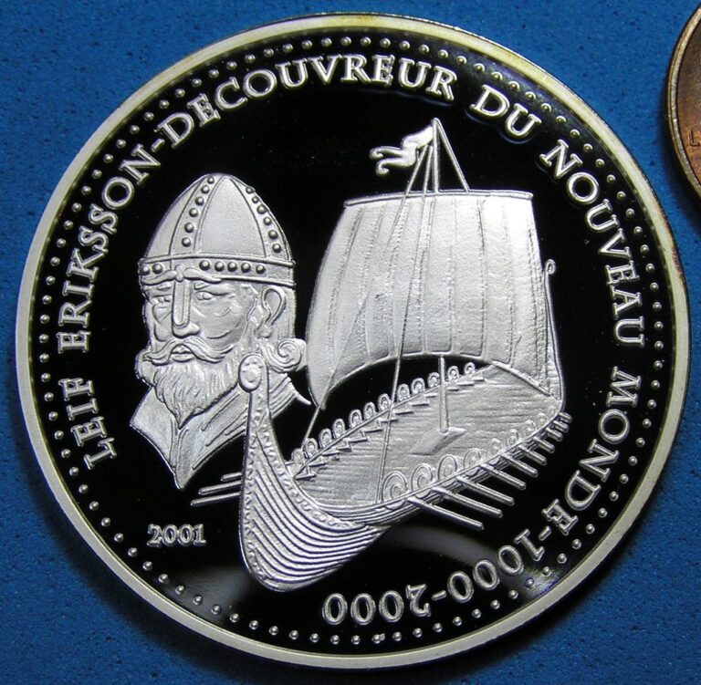 Read more about the article Benin 1000 Francs .999 Silver Coin 2001 Proof  Viking Ship  Combined Shipping