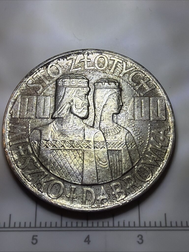 Read more about the article 1966 100 Zlotych Polish Millennium History Silver Coin – Beautiful Toning!!