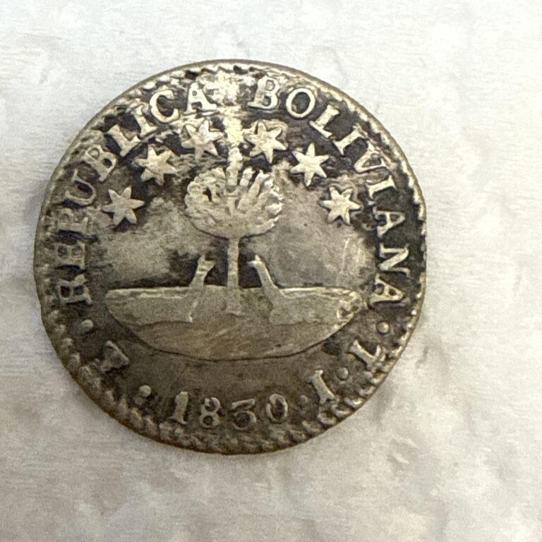 Read more about the article 1830 Bolivia 1/2 Sol  Bolivar  Face