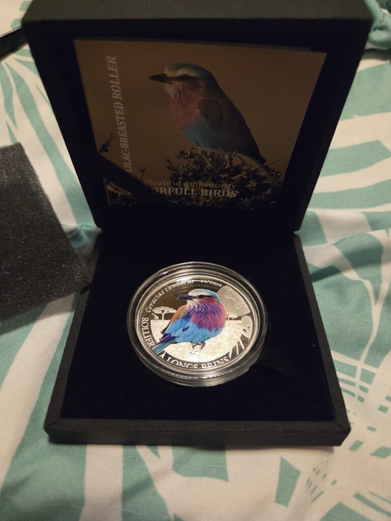 Read more about the article 2012 Burkina Faso Lilac-Breasted Roller – Colourful Birds Series – ½ oz…