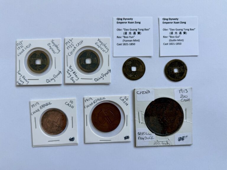 Read more about the article Lot Of  7 Coins – 4 China Cash Coins  10 Cash  20 Cash and 200 Cash Coin🔥🔥