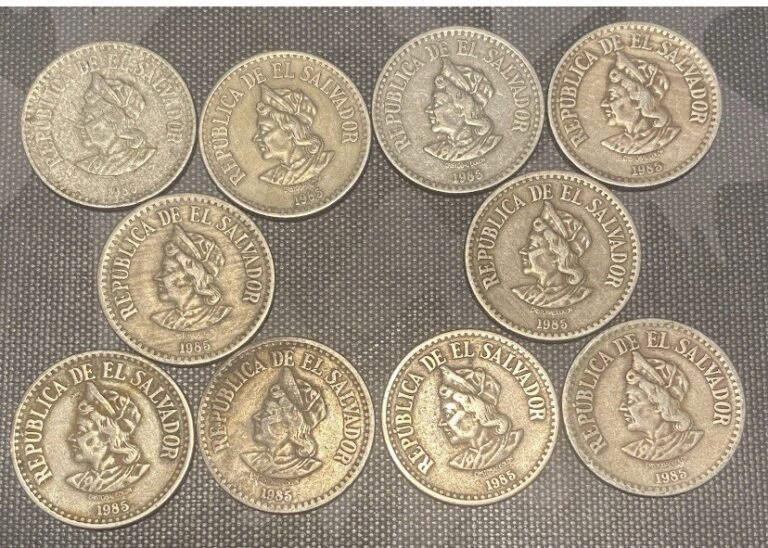 Read more about the article 1 Colon El Salvador 1985 Coin Lot Of 10  Circulated Cristobal Colon Columbus