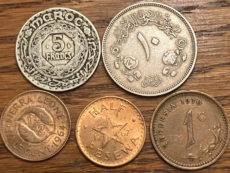 Read more about the article Vintage African Coins: Ghana  Sudan  Rhodesia  Morocco  Sierra Leone