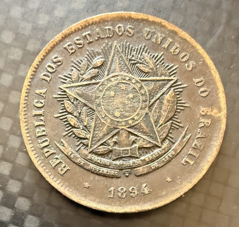 Read more about the article 1894 Brazil 20 reis coin